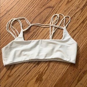 Mikoh Kapa’a Strappy Bandeau Bikini Top Bone White